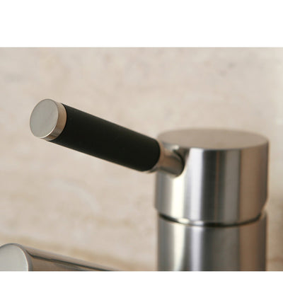 Kingston Kaiser Satin Nickel Single Handle Bathroom Faucet w Plate FS8428DKL