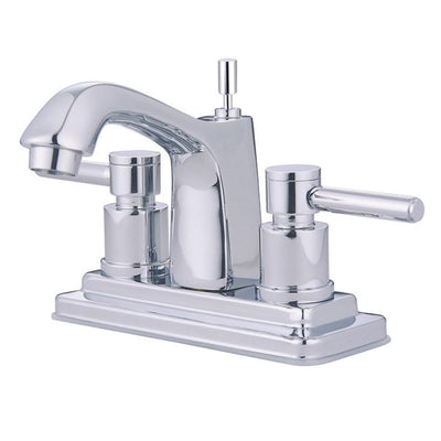 Kingston Brass Chrome 2 Handle 4" Centerset Bathroom Faucet w Pop-up FS8641DL