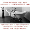 Freestanding Floor Mount Oil Rubbed Bronze White Porcelain Lever Handle Clawfoot Tub Filler Faucet with Hand Shower Package 23T5FSP