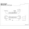 Kingston Brass Grab Bars - Satin Nickel 18" Commercial Grade Grab Bar GB1218CT