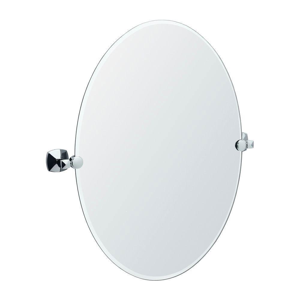 Gatco Jewel 21.75 inch Oval Mirror in Chrome 463582