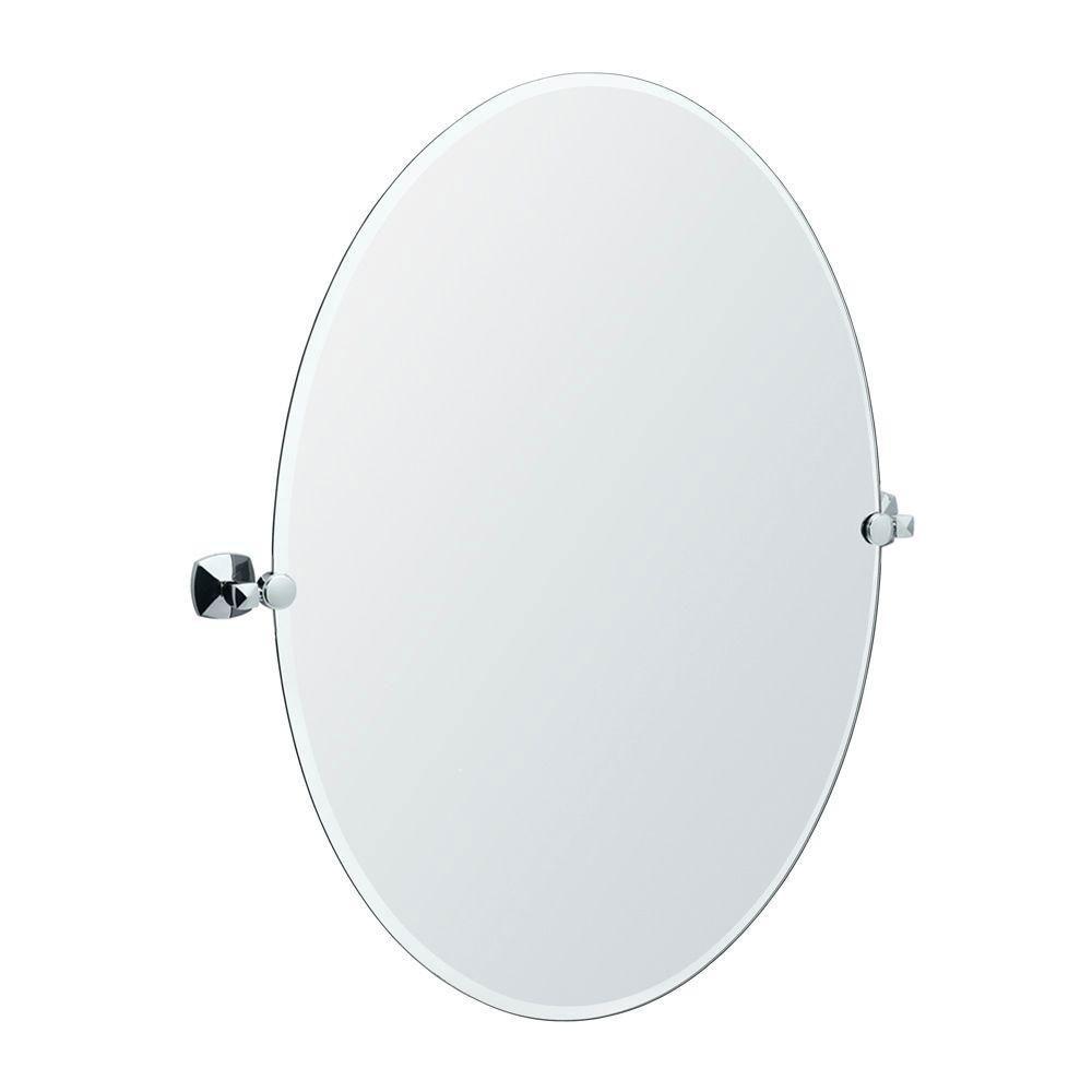 Gatco Jewel 28.5 inch Large Oval Mirror in Chrome 463583