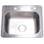 Brushed Nickel Gourmetier Single Bowl Self-Rimming Kitchen Sink GKTS252210