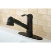 Kingston Brass Oil Rubbed Bronze Single Handle Pull Out Kitchen Faucet GS7575WEL