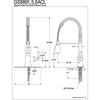 Kingston Brass Chrome Single Handle Pre-rinse Kitchen Faucet GS8891ACL