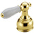 Delta Polished Brass Finish Lavatory Porcelain Lever Handles with White Accents - Quantity 2 Included 167840