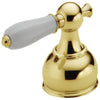 Delta Polished Brass Finish Roman Tub Porcelain Lever Handles - Quantity 2 Included 167852