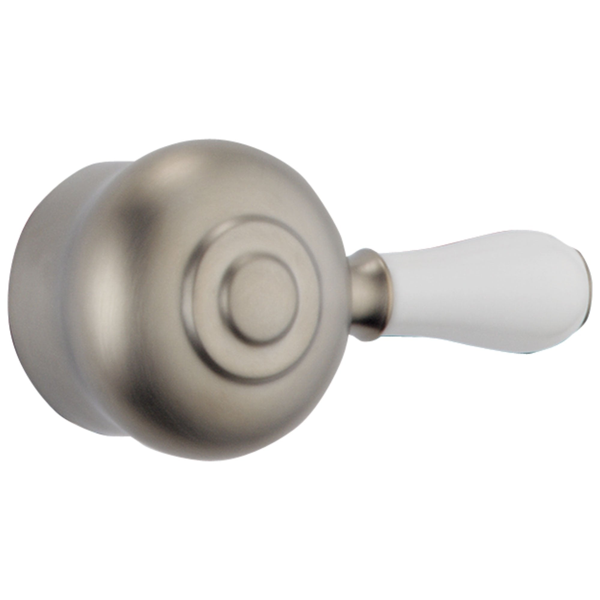 Delta Leland Collection Stainless Steel Finish Tub and Shower Porcelain Lever Handle 643969