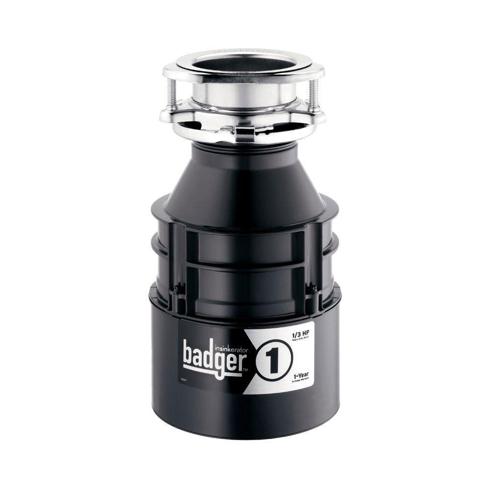InSinkErator Badger 1, 1/3 HP Continuous Feed Garbage Disposal 500181