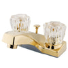 Kingston Brass Polished Brass 2 Handle 4" Centerset Bathroom Faucet KB102B