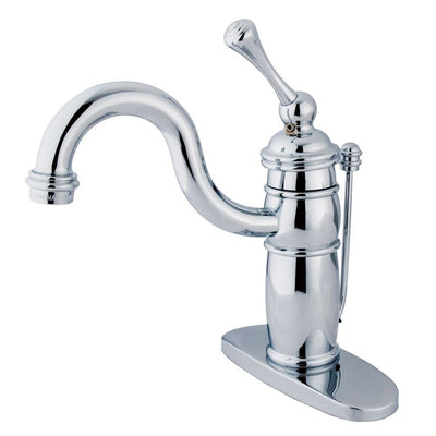 Kingston Brass Chrome Single Handle Bathroom Faucet w Drain KB1401BL