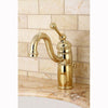 Kingston Brass Polished Brass Single Handle Bathroom Faucet w Pop-up KB1402BL