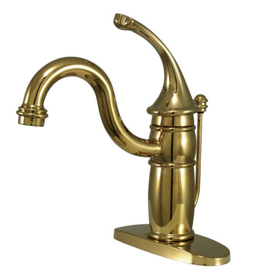 Kingston Polished Brass Georgian 4" Bathroom centerset faucet w/ pop-up KB1402GL