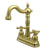 Kingston Polished Brass Two Handle 4" Centerset Bar Prep Sink Faucet KB1492AX