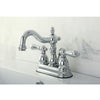 Kingston Brass Chrome 2 Handle 4" Centerset Bathroom Faucet with Pop-up KB1601AL