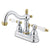 Kingston Chrome/Polished Brass 2 Handle 4" Centerset Bathroom Faucet KB1604PL