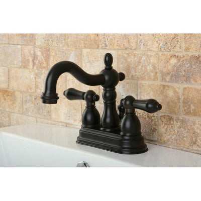 Kingston Oil Rubbed Bronze 2 Handle 4" Centerset Bathroom Faucet KB1605AL