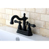 Kingston Oil Rubbed Bronze 2 Handle 4" Centerset Bathroom Faucet KB1605AL