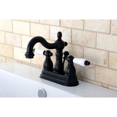 Kingston Oil Rubbed Bronze 2 Handle 4" Centerset Bathroom Faucet KB1605PL