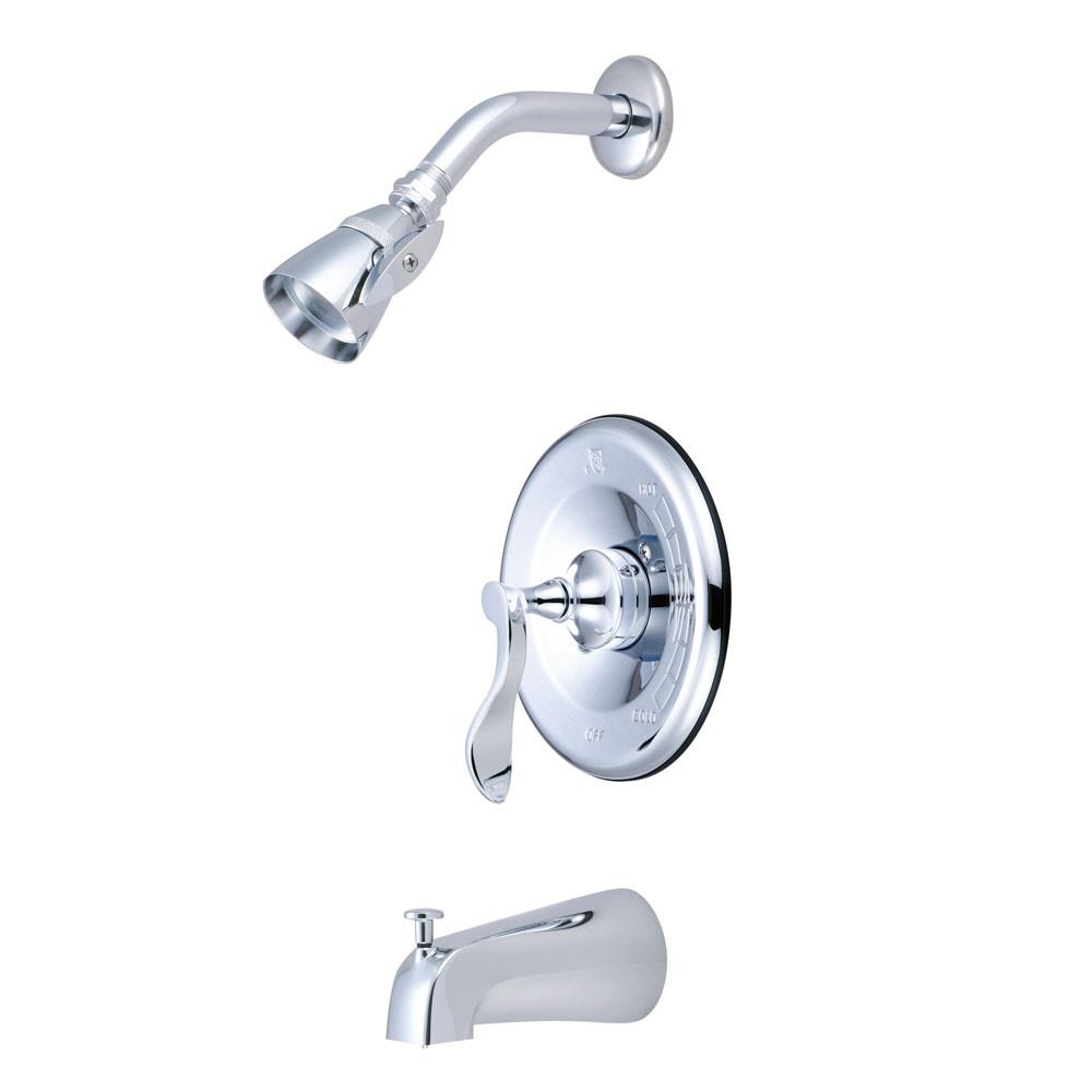 Kingston Brass Century Polished Chrome Tub & Shower Faucet KB1631CFL