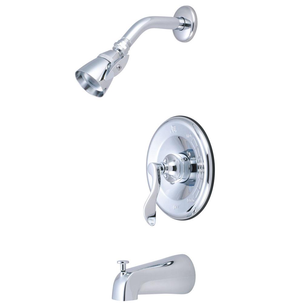 Kingston Brass Chrome NuFrench tub & shower combination faucet KB1631DFL