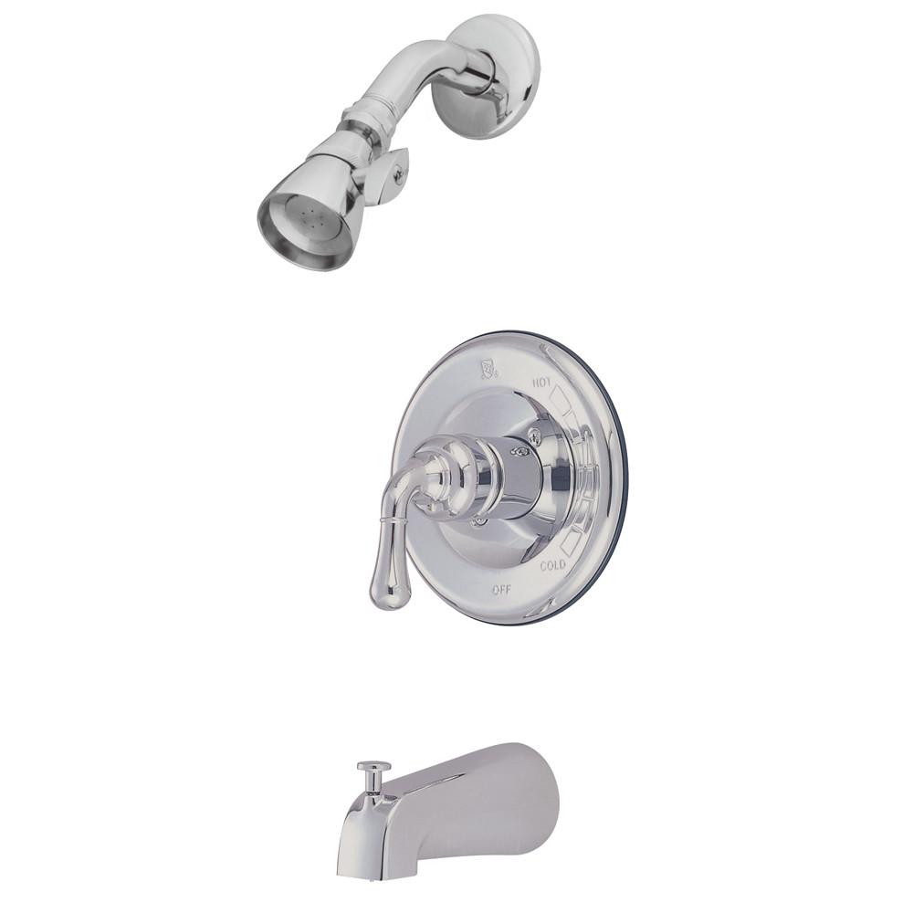 Kingston Chrome Magellan single handle tub and shower combination faucet KB1631