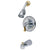 Kingston Chrome/Polished Brass Magellan tub and shower combination faucet KB1634