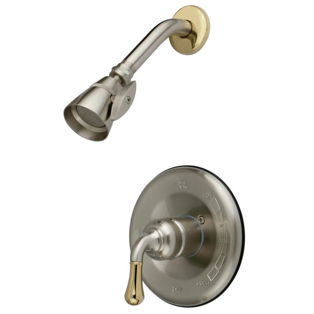 Magellan Satin Nickel/Polished Brass Single Handle Shower Faucet KB1639SO