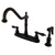 Kingston Oil Rubbed Bronze Centerset Kitchen Faucet w Brass Sprayer KB1755ALBS