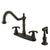 Kingston Oil Rubbed Bronze Centerset Kitchen Faucet w/ Brass Sprayer KB1755TXBS