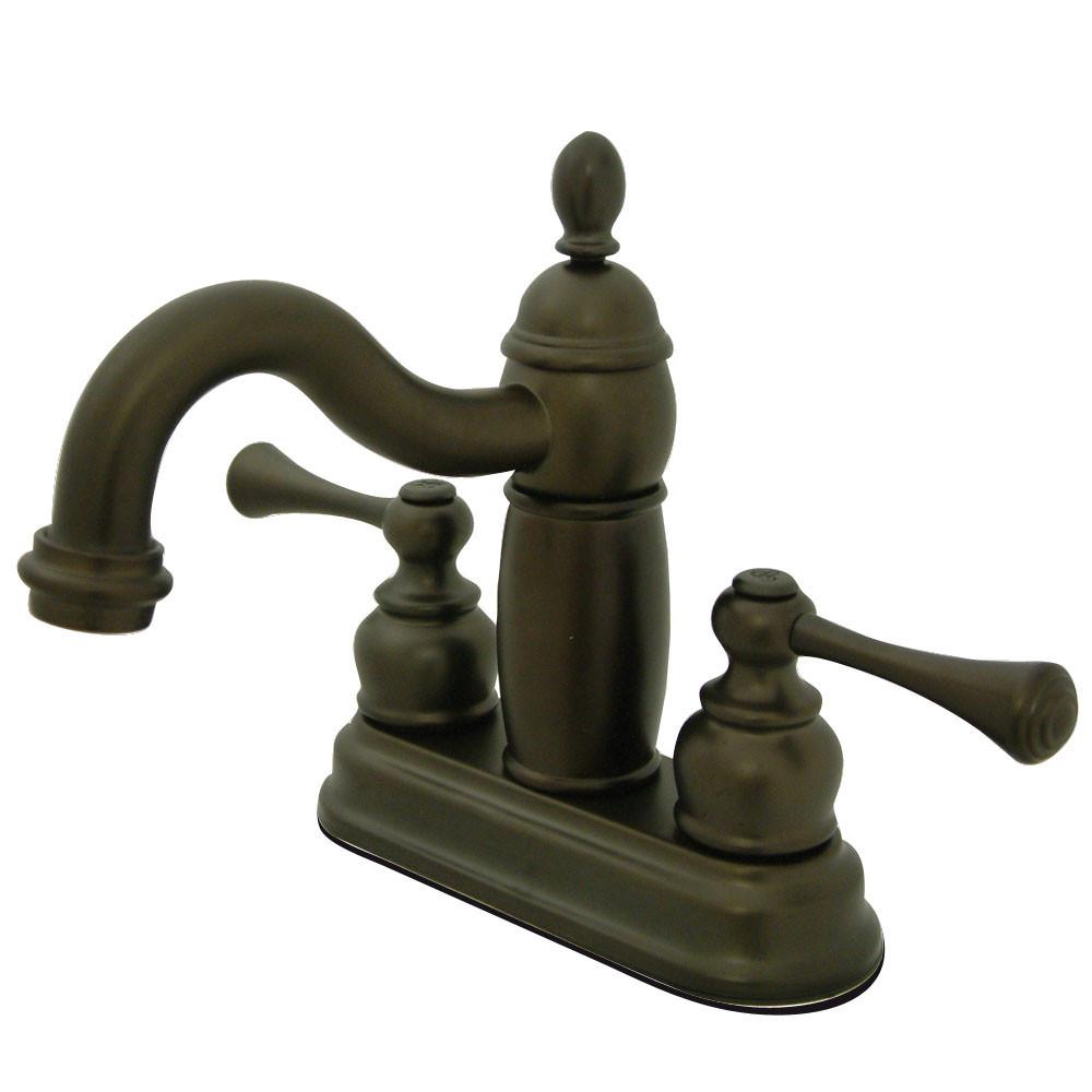 Kingston Oil Rubbed Bronze 2 Handle 4" Centerset Bathroom Faucet KB1905BL