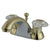 Kingston Polished Brass 2 Handle 4" Centerset Bathroom Faucet w Drain KB2152B