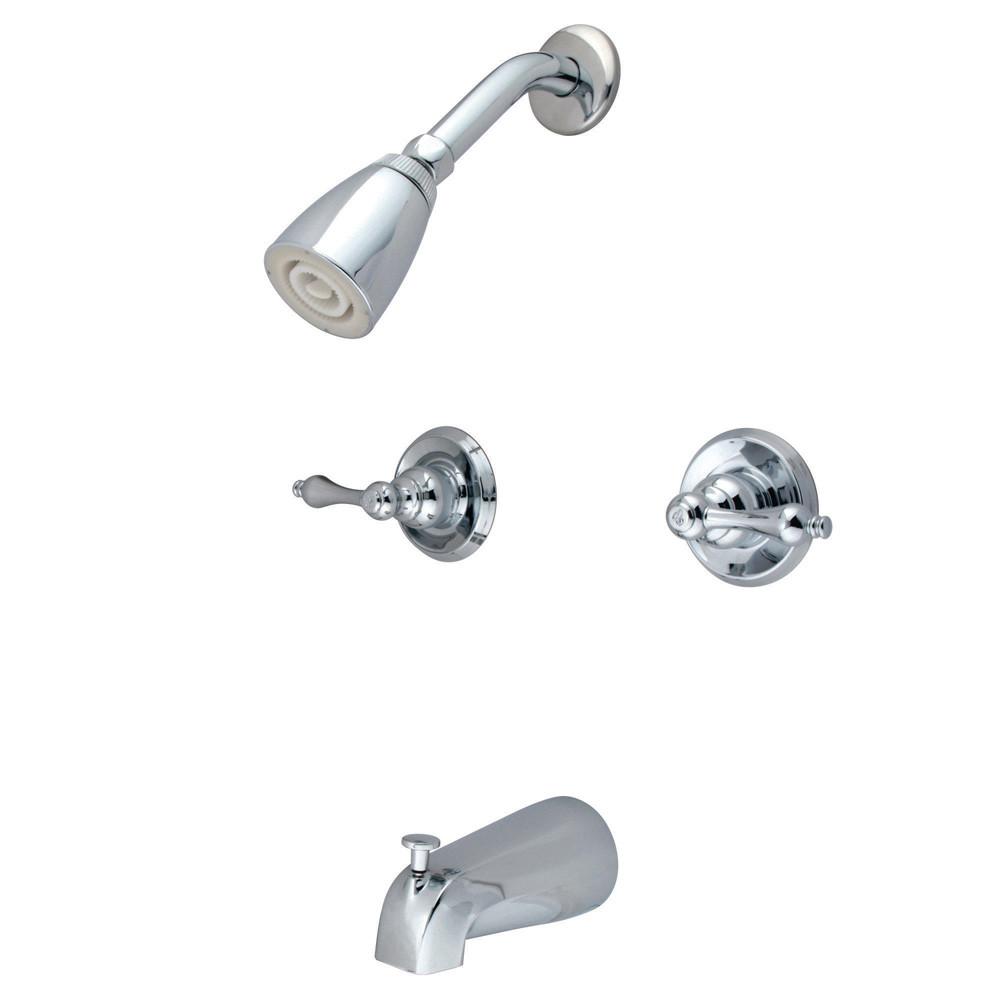 Kingston Magellan Chrome Two Handle Tub & Shower Combination Faucet KB ...