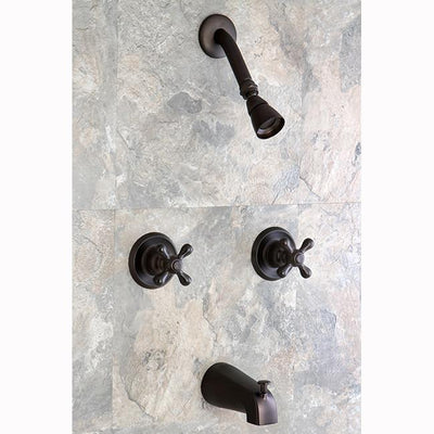Kingston Oil Rubbed Bronze 2 Handle Tub and Shower Combination Faucet KB245AX