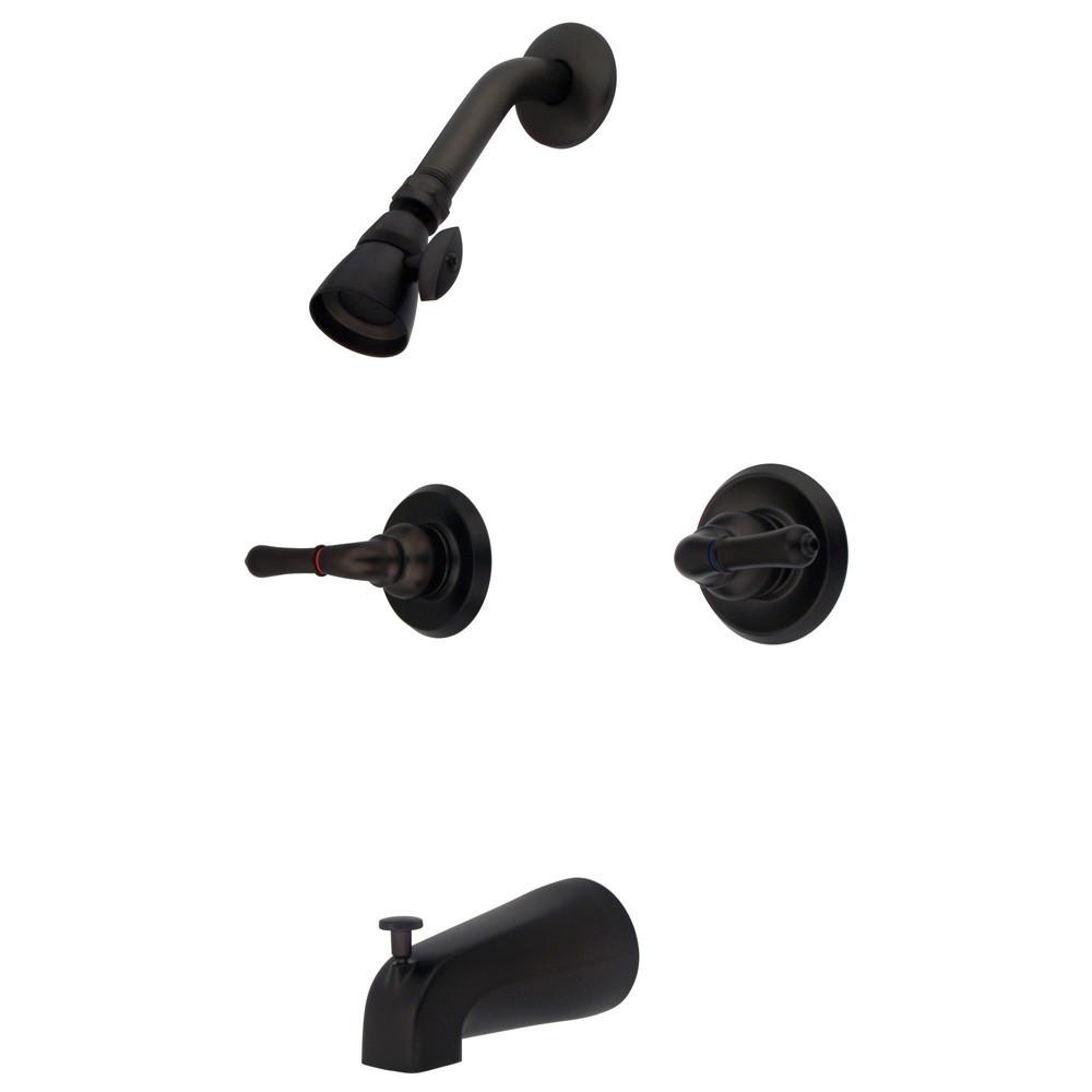 Oil Rubbed Bronze Magellan two handle tub and shower combination faucet KB245