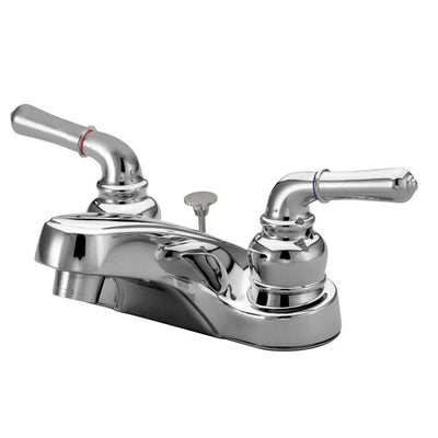 Kingston Brass Chrome 2 Handle 4" Centerset Bathroom Faucet w Pop-up KB251B