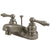Kingston Satin Nickel 2 Handle 4" Centerset Bathroom Faucet with Pop-up KB258AL