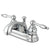Kingston Brass Chrome 2 Handle 4" Centerset Bathroom Faucet with Pop-up KB2601KL