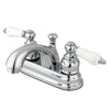 Kingston Brass Chrome 2 Handle 4" Centerset Bathroom Faucet with Pop-up KB2601PL