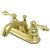Kingston Polished Brass 2 Handle 4" Centerset Bathroom Faucet w Drain KB2602AL