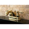 Kingston Polished Brass 2 Handle 4" Centerset Bathroom Faucet w Drain KB2602KL