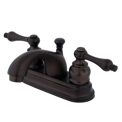 Kingston Oil Rubbed Bronze 2 Handle Centerset Bathroom Faucet w drain KB2605AL