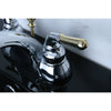 Kingston Chrome/Polished Brass 4" Centerset Bathroom Faucet w Pop-up KB2624