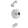 Kingston Brass Chrome NuFrench tub & shower combination faucet KB2631DFL