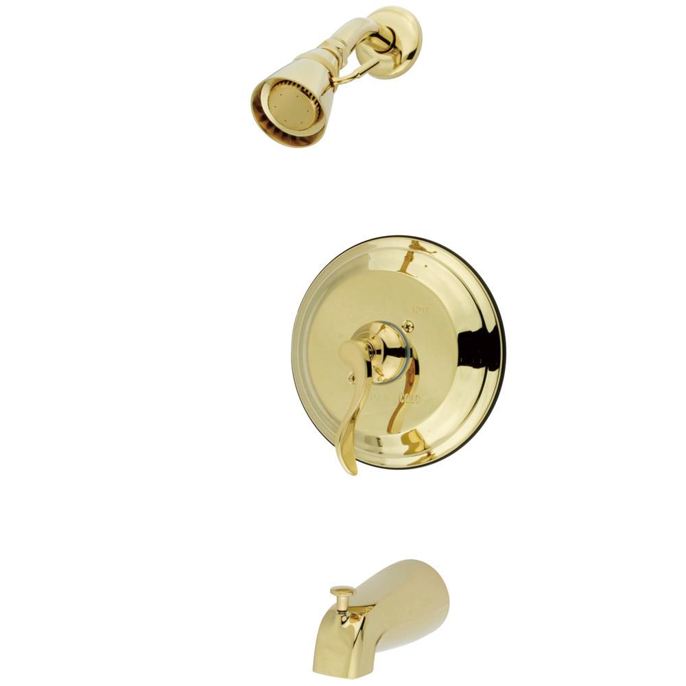 Kingston Brass Polished Brass NuFrench tub & shower combination faucet KB2632DFL