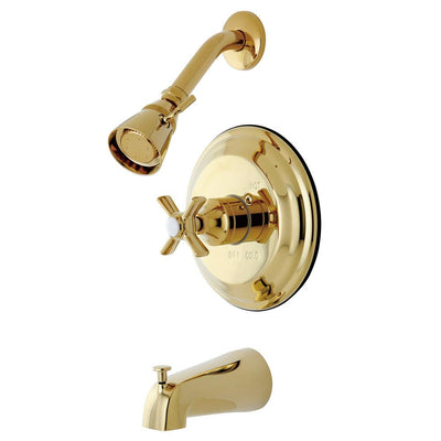 Kingston Brass KB2632ZX Tub and Shower Combination Faucet Polished Brass