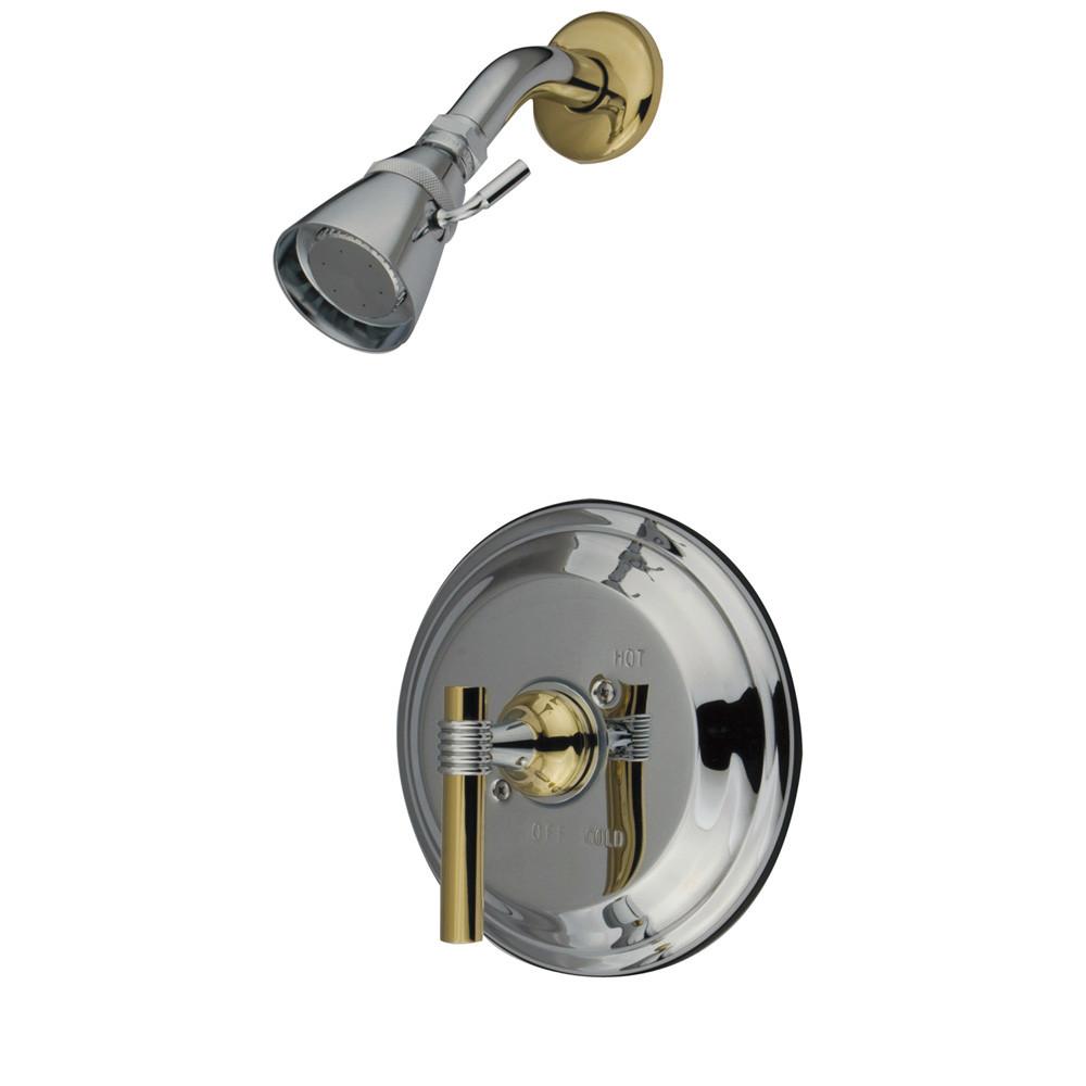 Kingston Brass Chrome/Polished Brass Single Handle Shower Faucet KB2634MLSO