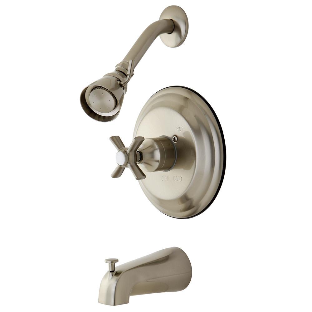 Kingston Brass KB2638ZX Tub and Shower Combination Faucet Satin Nickel