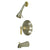 Kingston Satin Nickel/Polished Brass 1 Handle Tub & Shower Combo Faucet KB2639ML