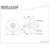 Kingston Satin Nickel / Polished Brass Shower Wall Volume Control Valve KB3009AL